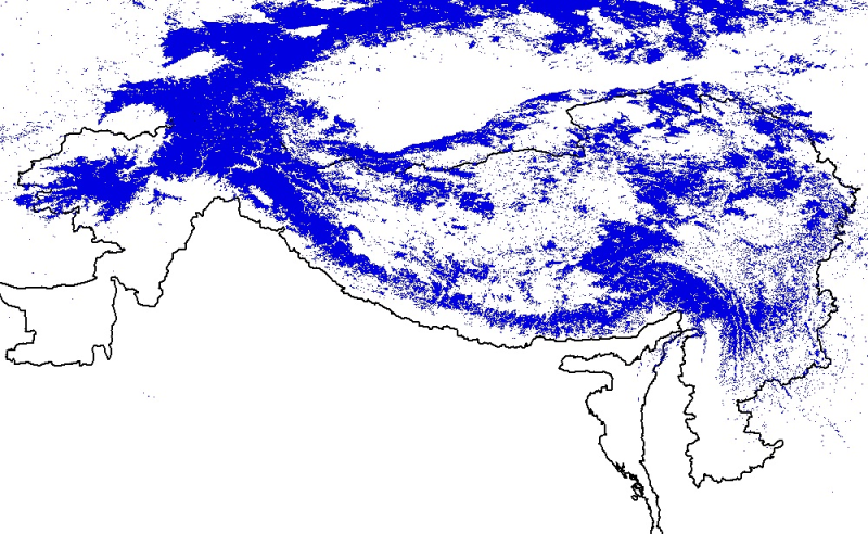 The Modis Snow Cover data of Hindu Kush Himalayan (HKH) Region