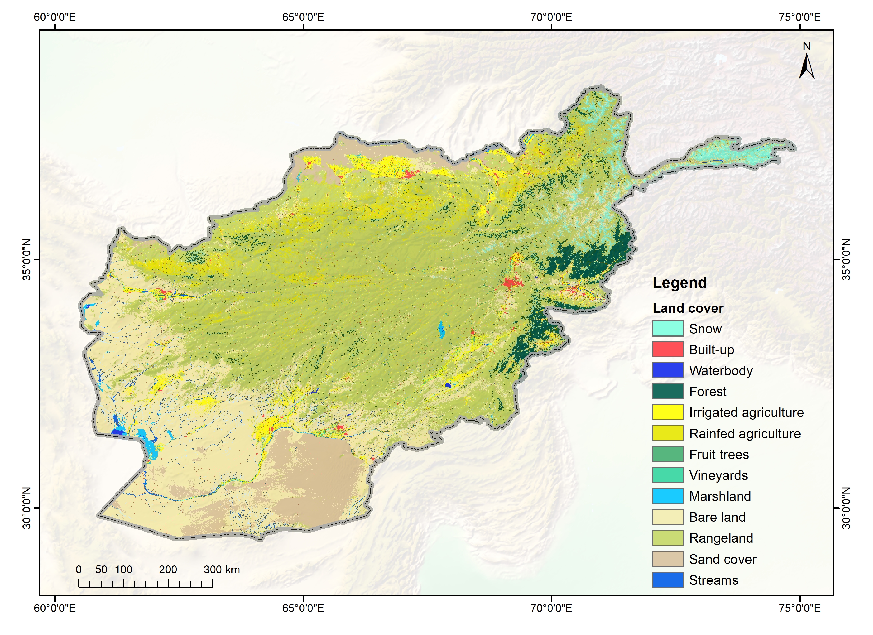 Land cover of Afghanistan