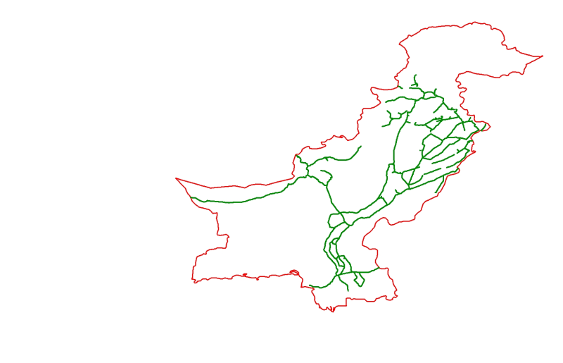 Railroad Network of Pakistan
