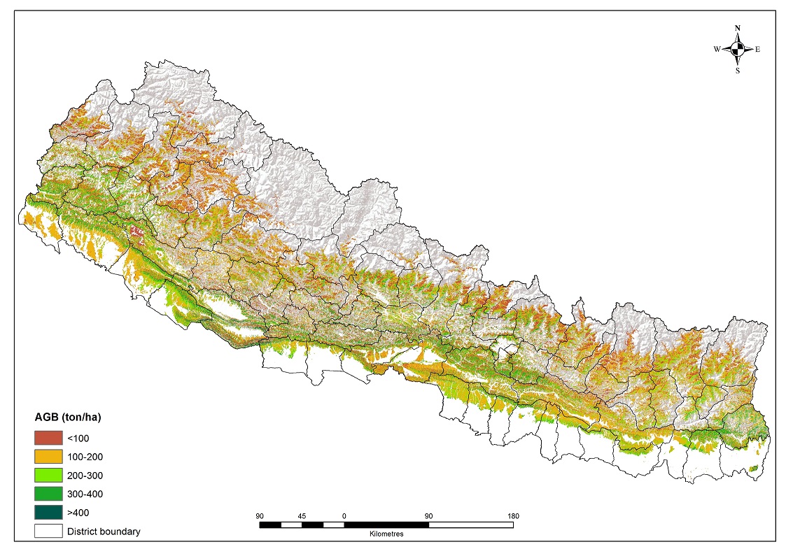 Above ground biomass (AGB) data in Nepal