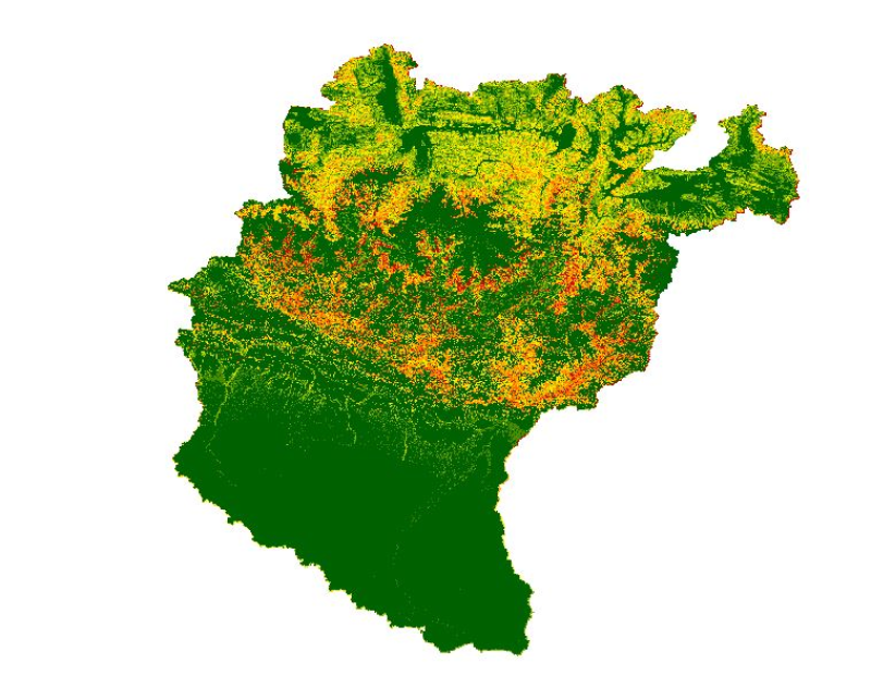 Soil loss in Koshi Basin 2010