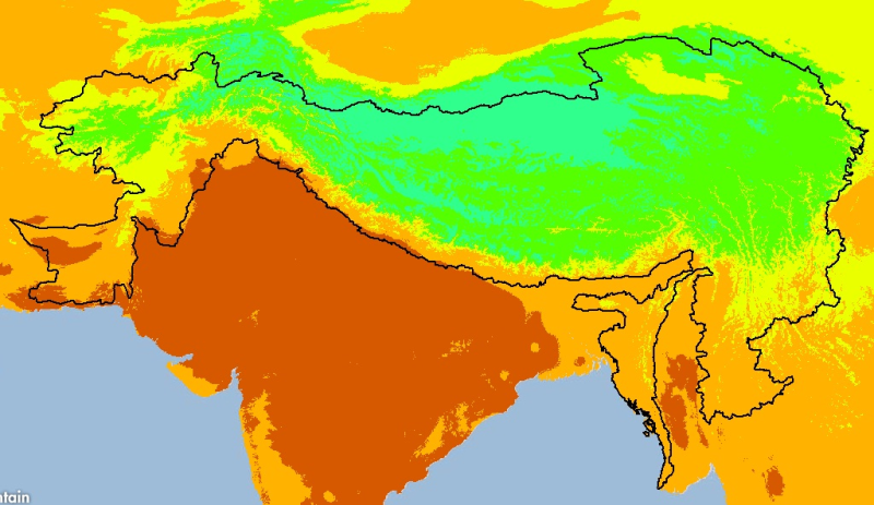 Monthly Mean Temperature Trend (May) 1950-2000 of Hindu Kush Himalayan (HKH) Region