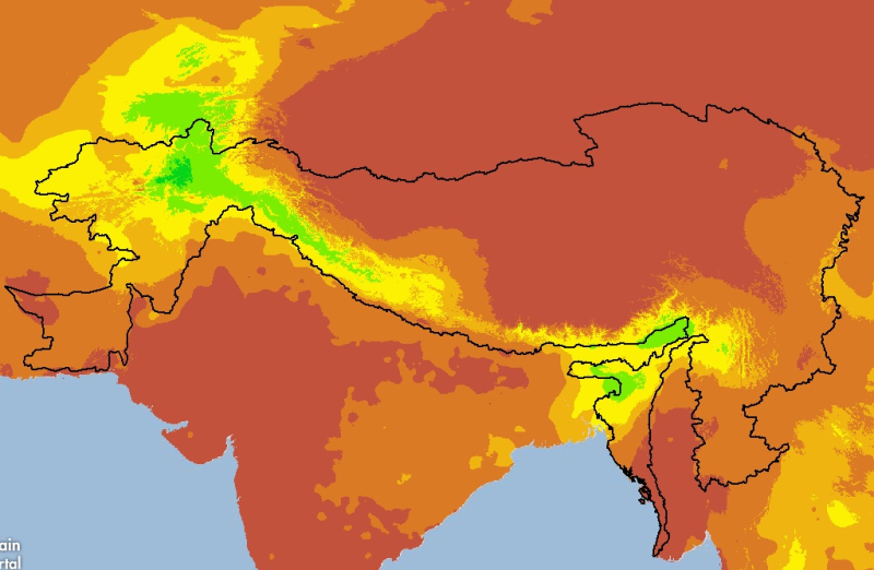 Monthly Precipitation Trend (March) 1950-2000 of Hindu Kush Himalayan (HKH) Region