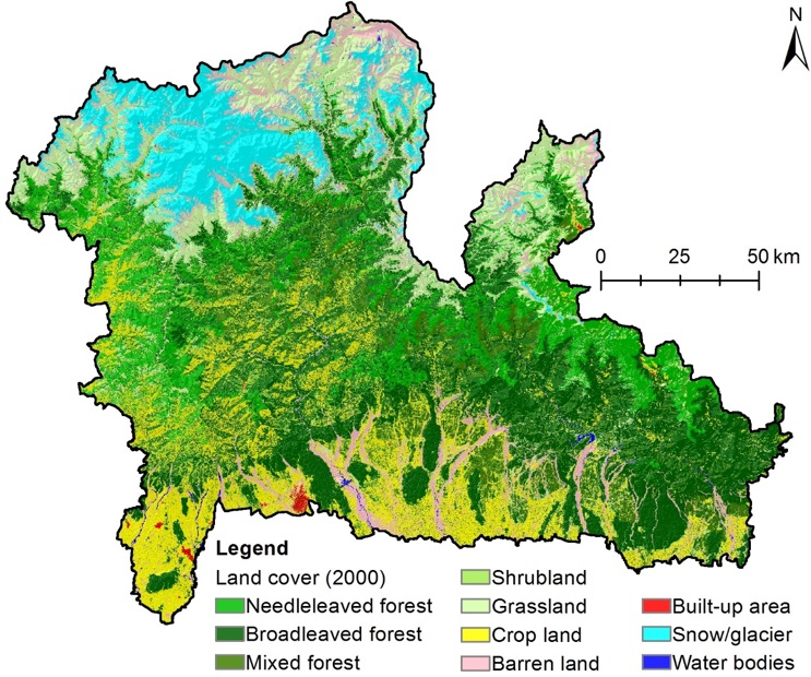 Land cover of the Kangchenjunga Landscape 2000