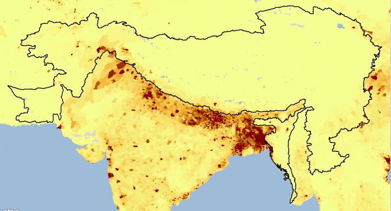 Population Density Estimates 2010 for Hindu Kush Himalayan (HKH) Region