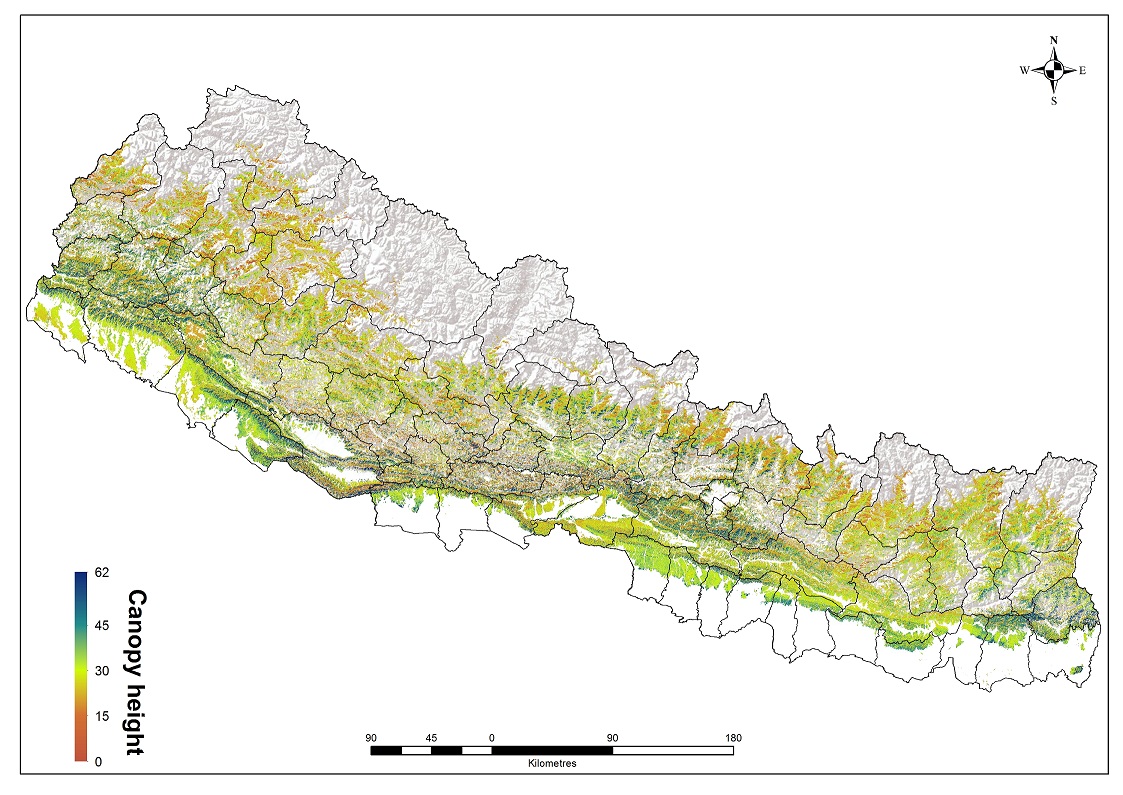 Maximum Tree Canopy Height data of Nepal