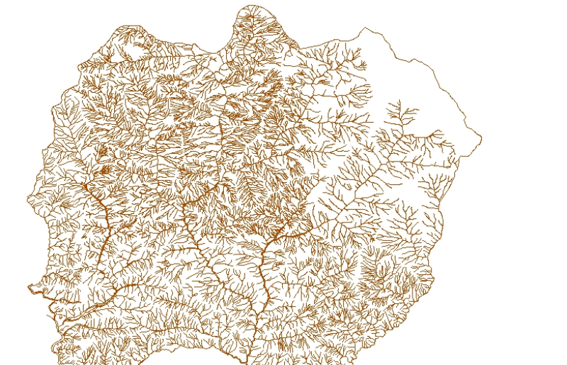 River Network of Lamjung District Nepal