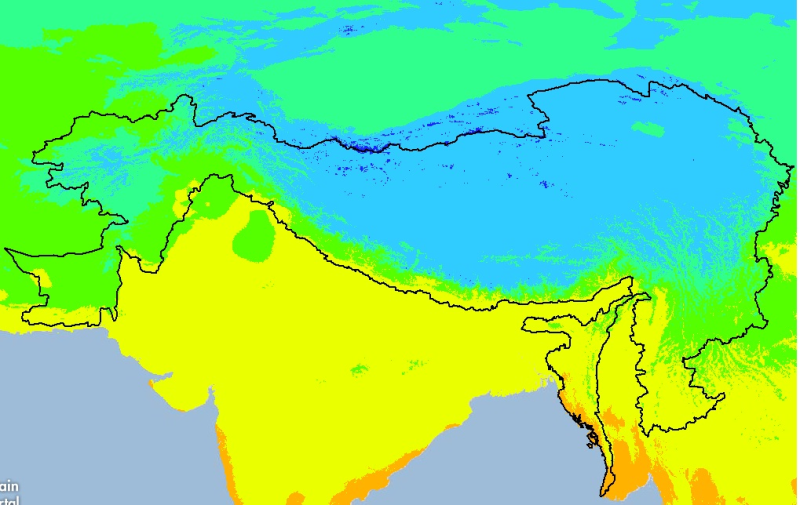 Monthly Minimum Temperature Trend (November) 1950-2000 of Hindu Kush Himalayan (HKH) Region