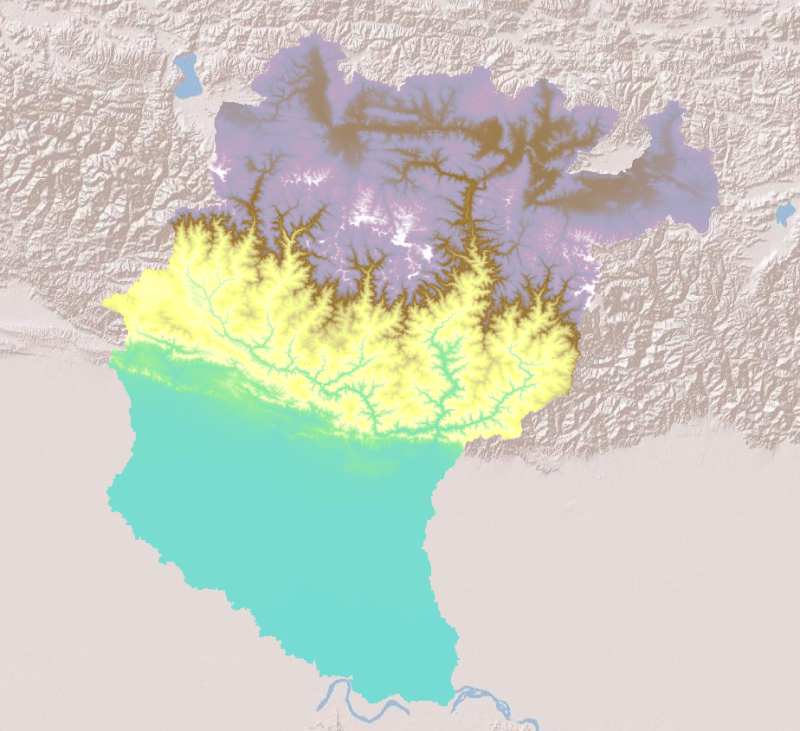 Digital Elevation Model(DEM) of Koshi