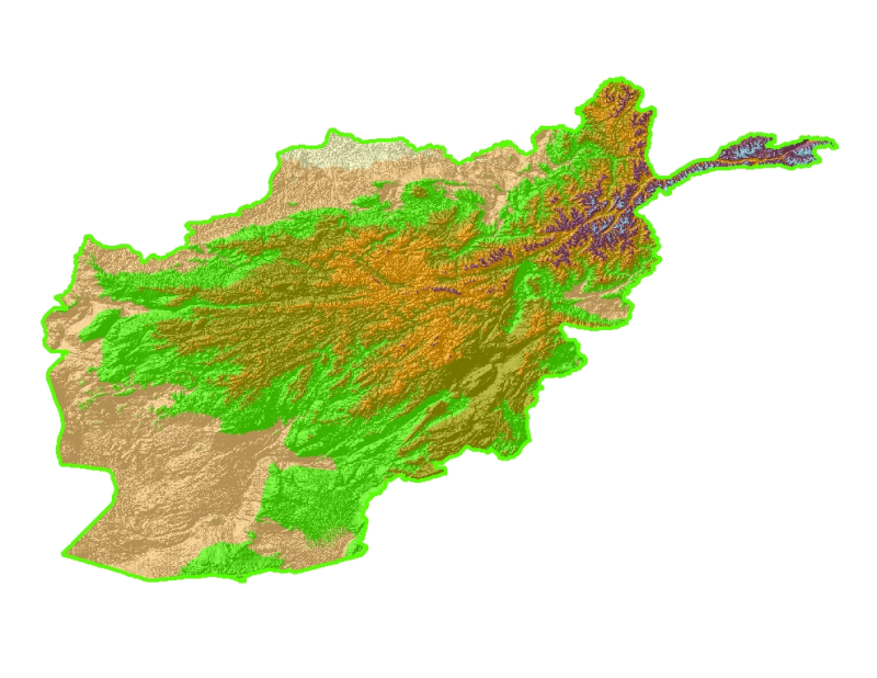 Elevation Zones of Afghanistan