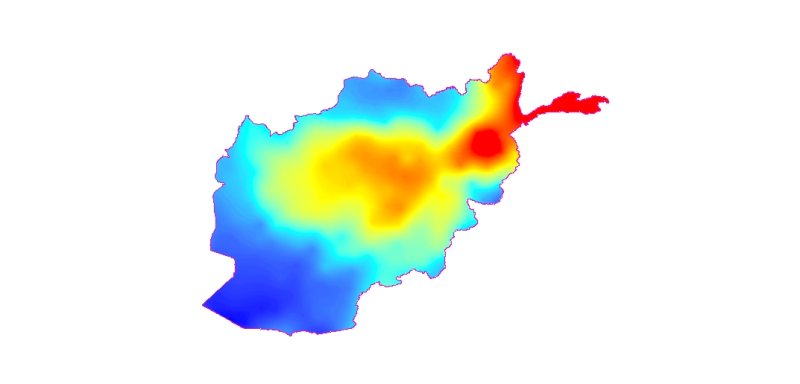 Monthly Mean Temperature of May of Afghanistan
