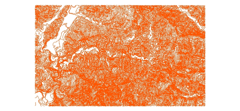 Contour of Ludhi Khola Watershed, Gorkha, Nepal