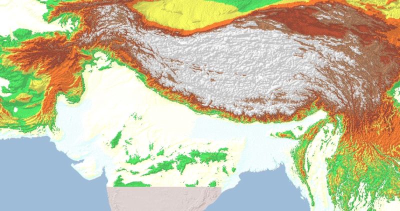 Digital Elevation Model of Hindu Kush Himalayan (HKH) Region
