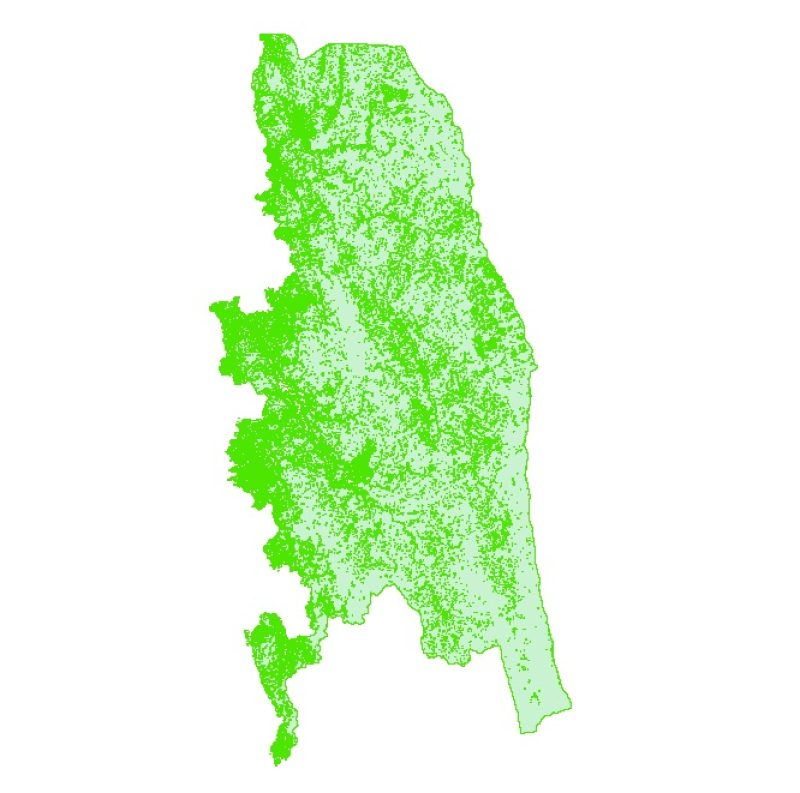 Forest cover of Bandarban, Bangladesh for 2013