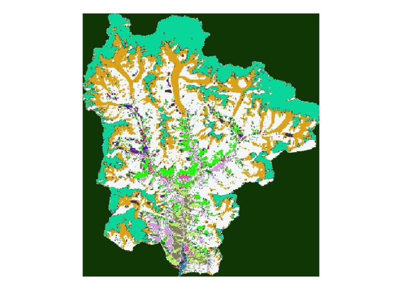 Land cover of 2000 Sagarmatha National Park (SNP) Nepal