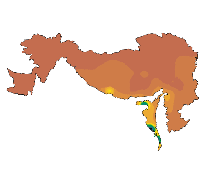 Mean Precipitation of June for Hindu Kush Himalayan (HKH) Region