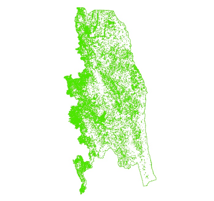 Forest cover of Bandarban, Bangladesh for 2014